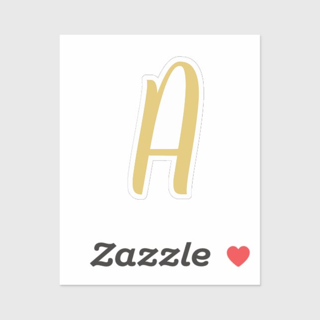 Chic Gold Colour Monogram Professional Calligraphy (Sheet)