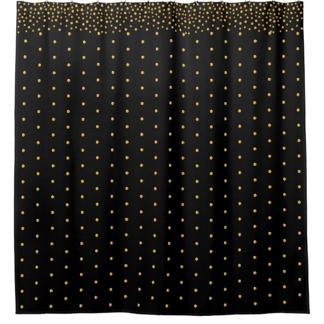 Chic Gold Confetti on Black (Front)