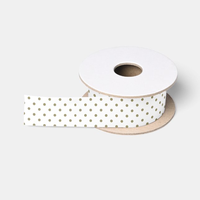 Chic Gold Dots Satin Ribbon (Spool)