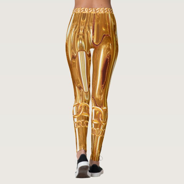 Chic Gold Drivers Élégant Pour Ses Leggings Person (Dos)