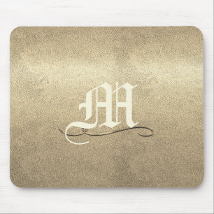 Chic Gold Elegant Add Monogram Mouse Pad
