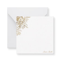 Chic Gold Floral Personalized