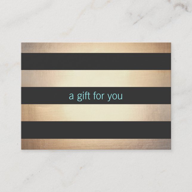 Chic Gold Foil Look Simple Holiday Carte cadeau (Devant)