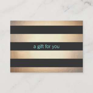 Chic Gold Foil Look Simple Holiday Gift Card
