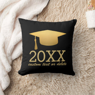 Chic Gold Foil Trendy Graduation Class of 2018 Throw Pillow