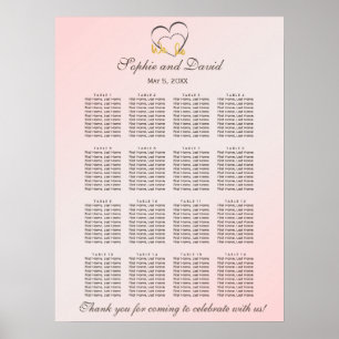 Chic Gold Foil “We do” Wedding Seating Chart