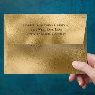 Chic Gold Glam Christmas Envelope