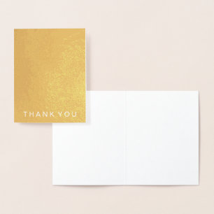 Chic Gold Glam Thank You Foil Card