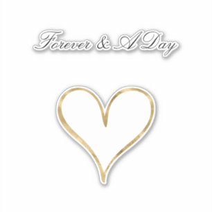 Chic Gold Glam White Forever Heart Wedding