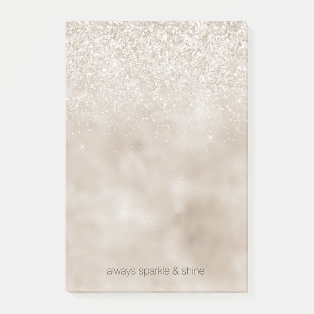 Chic Gold Glitz Glitter Post-it Notes (Front)