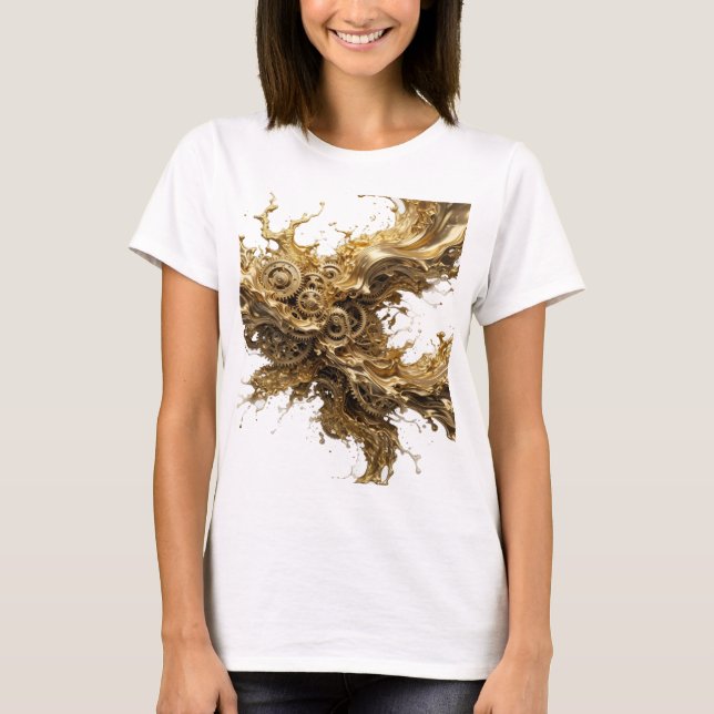 Chic Gold GOLDEN MECHANICAL FLOW Tee (Front)