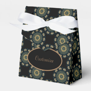 Chic Gold & Green Asian Style Favor Box