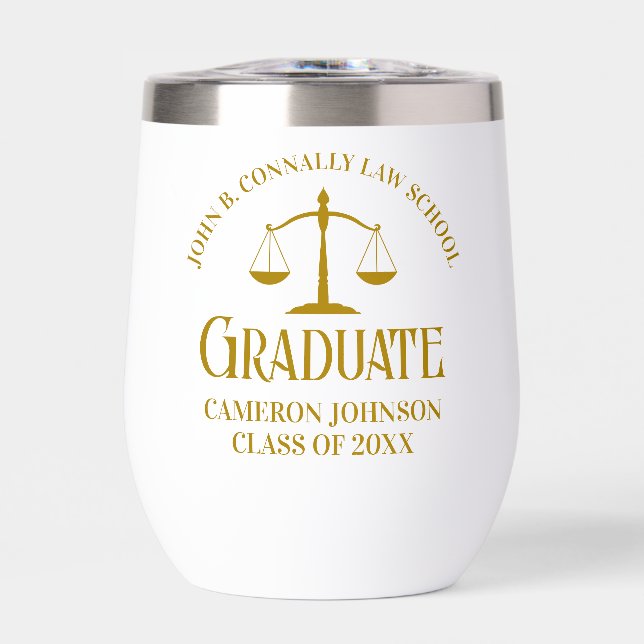 Chic Gold Law School Graduation Keepsake (Front)