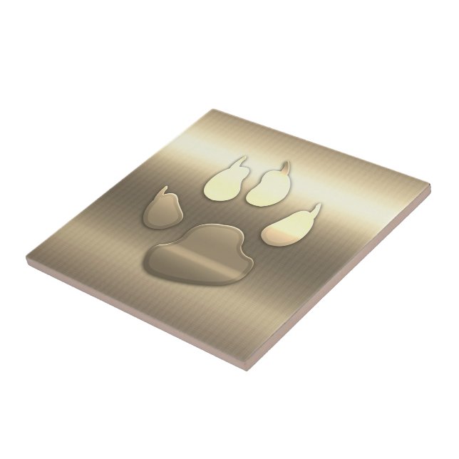 Chic Gold Look Chien Animaux de compagnie Carreaux (Côté)