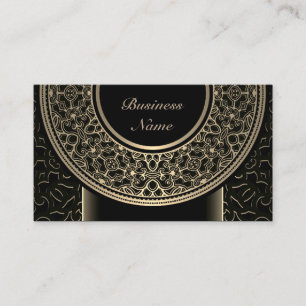 Chic Gold Medallion Business Card 3