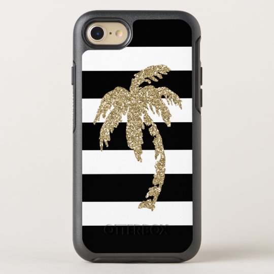 Chic Gold Palm Tree Striped iPhone 7 Otterbox Case