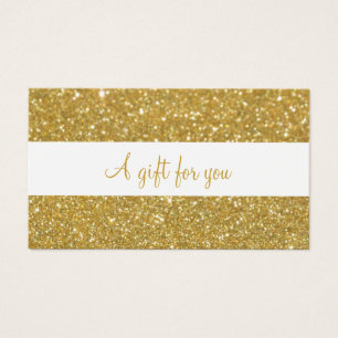 Chic Gold Parties scintillant Certificat cadeau