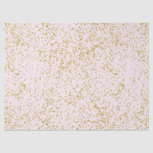 Chic Gold Pink Blush Confetti Sparkle Tissue Paper