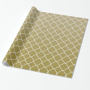 Chic Gold Quatrefoil Wrapping Paper