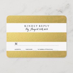 CHIC GOLD RSVP CARDS