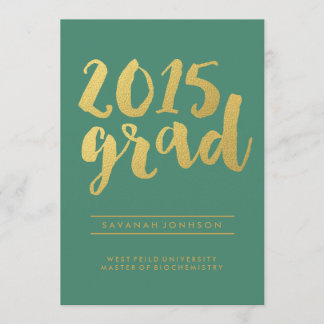 Chic Gold Script | 2015 Graduate Announcement
