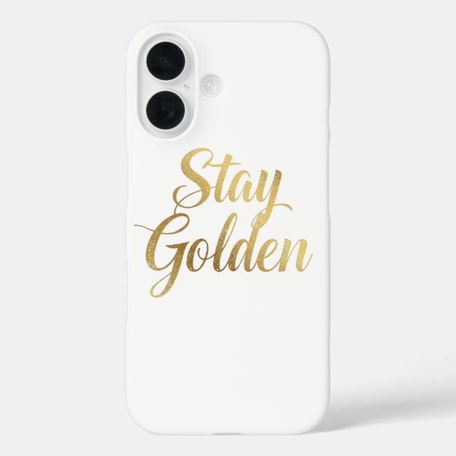 Chic Gold Script Motivational Message Case-Mate iPhone Case (Back)