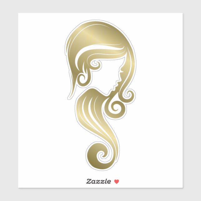 Chic Gold Shine Beauty Girl Hair & Makeup Salon (Sheet)
