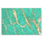 Chic Gold Turquoise Marble Pattern