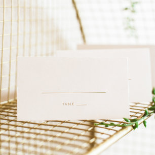 Chic Gold Typographie Mariage plat Carte Place