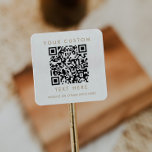 Chic Gold Typography Small Business Custom QR Code Square Sticker<br><div class="desc">This chic gold typography small business custom QR code square sticker is perfect for a small business owner. The simple design features classic minimalist gold and white typography with a rustic boho feel. Customizable in any colour.</div>