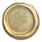    Chic Gold Vintage Initials Custom Wedding Favou