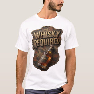 Chic Gold WHISKY OBLIGATOIRE Design de T-Shirt