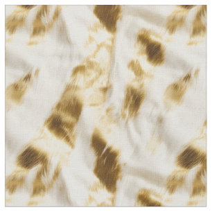 Chic Gold White Cowhide Western Cowboy Cowgirl Fabric