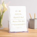 Chic Gold & White Wedding Program Template<br><div class="desc">Celebrate in style with these elegant and very trendy wedding programs. The design is easy to personalize wit your own wording and your guests will be thrilled when they see these fabulous programs.</div>