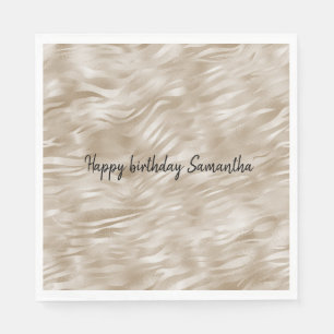 Chic Gold Zebra Print Napkin