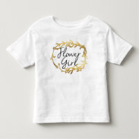 Chic Golden Floral | Flower Girl