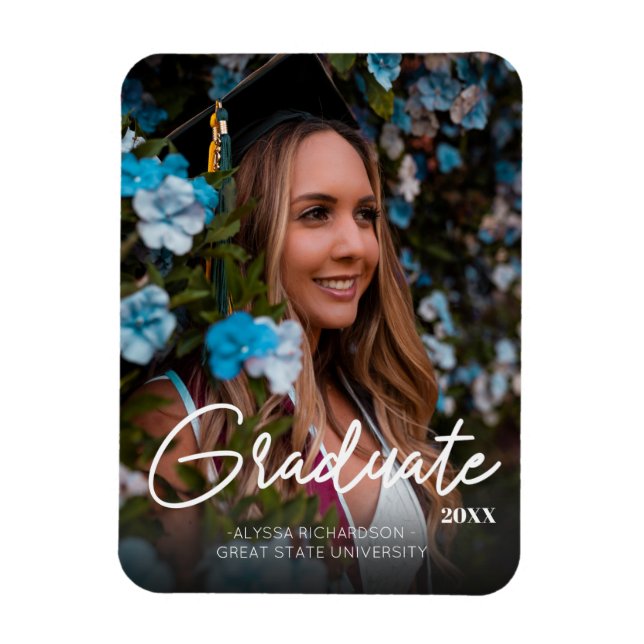 Chic Graduate 2 & Photo Graduate Magnet Darker (Vertical)