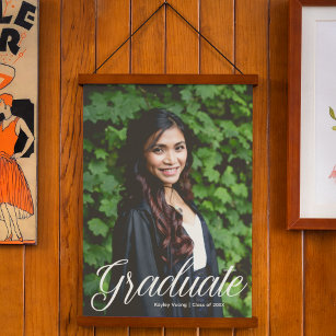 Chic Graduate Photo 2024 Graduation Portrait Hanging Tapestry