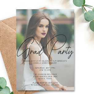 Chic Graduate Photo 2026 Graduation Party Invitation