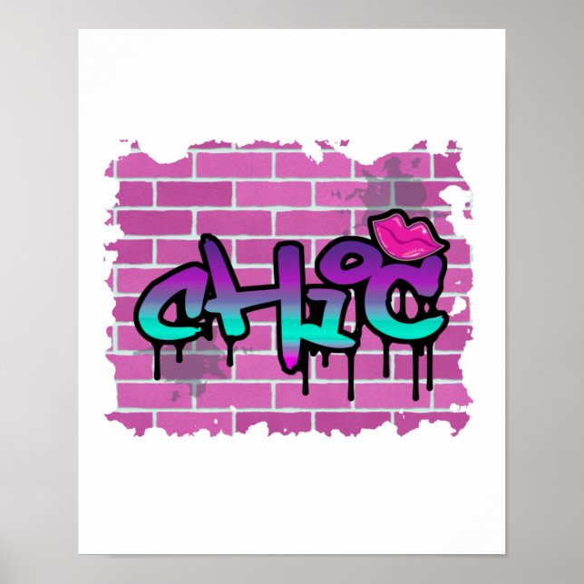 chic graffiti  design poster (Front)
