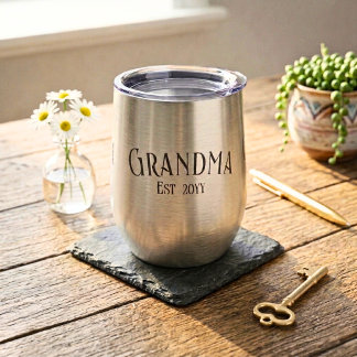 Chic Grandma Established Personalize Name Year