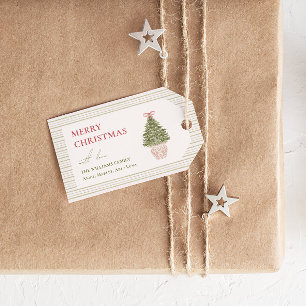 Chic Grandmillennial Coquette Christmas Family Gift Tags