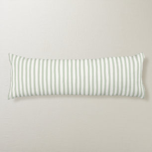 Chic Green Blue White Stripes Body Pillow