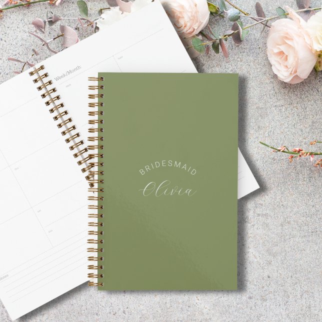Chic Green Bridesmaid Planificateur de mariage per (Créateur téléchargé)