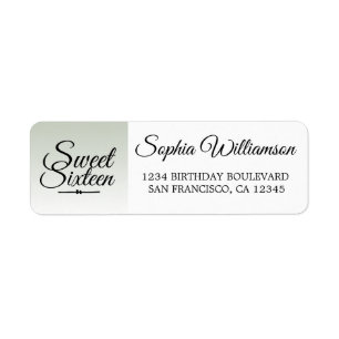 Chic Green Ombre Sweet 16 Anniversaire Adresse de 