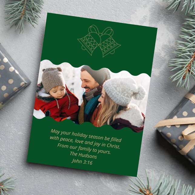Chic Green Photo Faith Christmas Holiday  (Creator Uploaded)