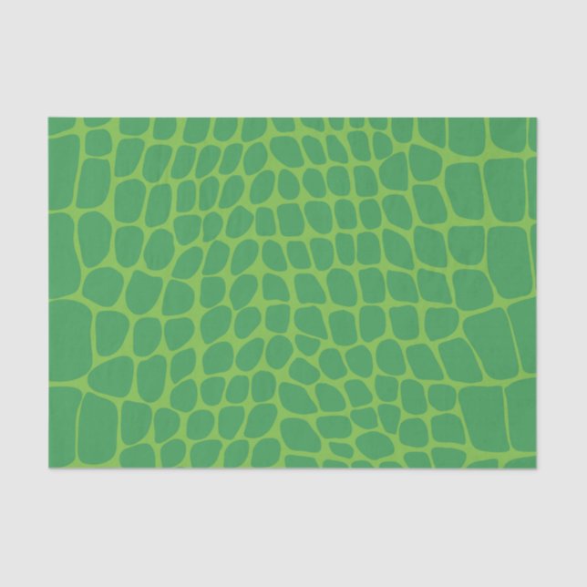 Chic Green Snakeskin Tissue Paper (Front)