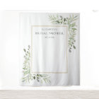 Chic Greenery Bridal Shower Photo Booth Backdrop