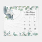 Chic Greenery Sleeping Elephant Monthly Milestone 