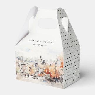 Chic Greenville South Carolina Landscape Wedding Favor Box
